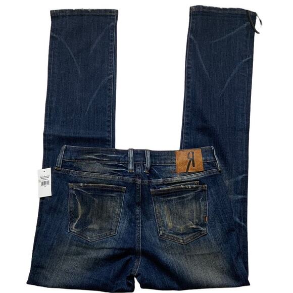 Remix By Rock Revival Jeans Women Size 29 Mid-Rise Straight Dark Wash Denim - Picture 4 of 13